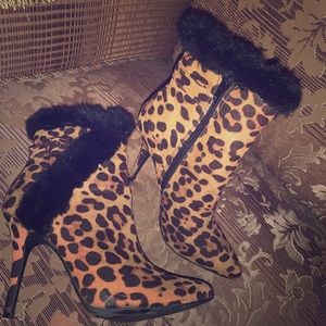 Leopard Print Booties